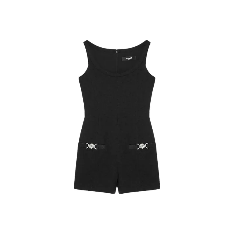VERSACE Medusa '95 Tweed Mini Jumpsuit-0