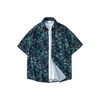 GSUE Shirts Unisex Army Green Camouflage