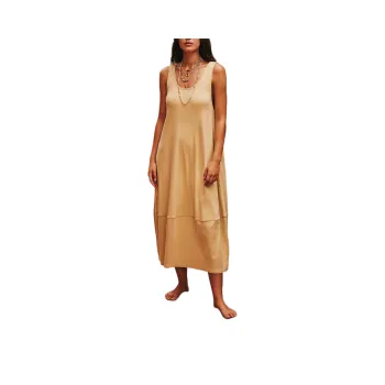 FREE PEOPLE Perth Barrel Tee Midi Sleeveless Dress Women's Reed/Patina