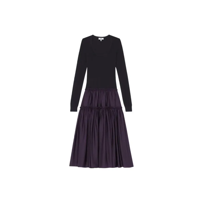 THEORY Long-Sleeved Dresses Women's Eggplant Purple-0