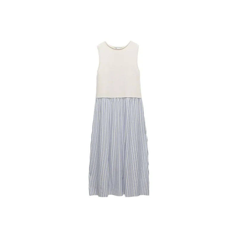 ZARA Sleeveless Dress Women's Blue-0