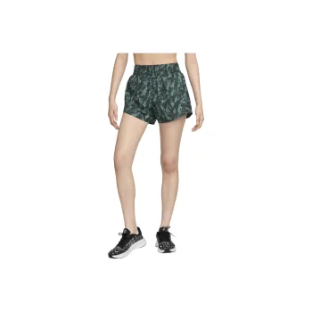 Nike One Dri-FIT High-Waisted Brief-Lined 3' Printed Shorts Casual Shorts Women's Vintage Green/Bicoastal/Black