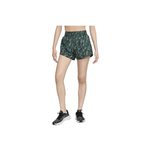 Nike One Dri-FIT High-Waisted Brief-Lined 3' Printed Shorts Casual Shorts Women's Vintage Green/Bicoastal/Black