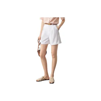 Famanxuan Casual Shorts Women's Elegant White