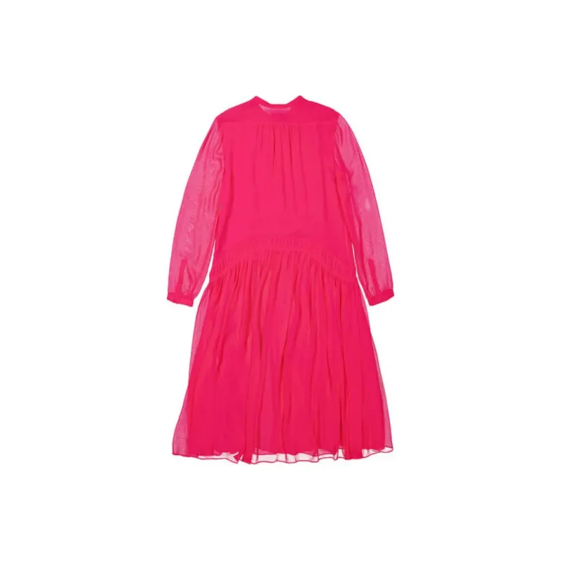 Burberry Long Sleeved Dress Women's Pink-0