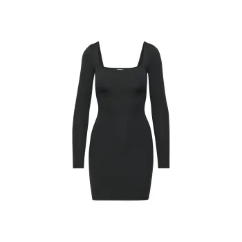 ARITZIA Contour Squareneck Longsleeve Mini Dress Long-Sleeved Dresses Women's Black