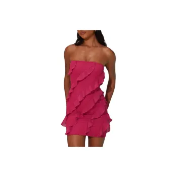 OH POLLY TATIANA Sleeveless Dress Women's Fuchsia/Fuchsia