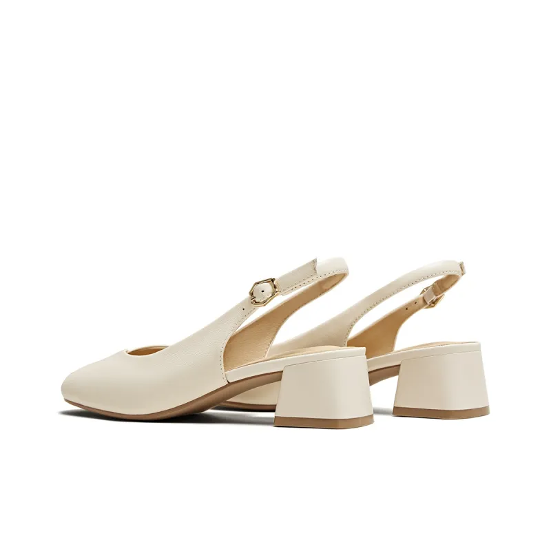 PT'SON High Heels Women's Cream White, Soft Apricot-4