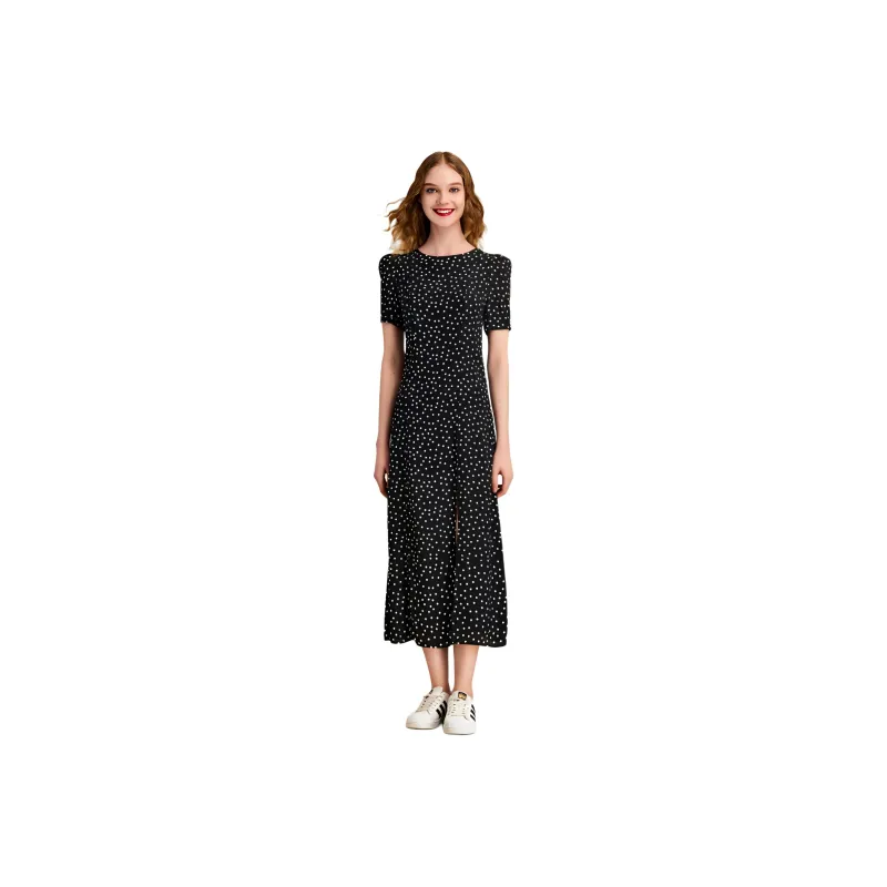 HAVVA Short Sleeved Dresses Women's Polka Dot-0