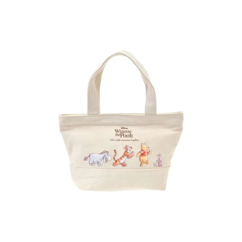 Disney Winnie The Pooh Series Polyester Tote Bag, Shopping Bag, Handbag Unisex Ecru-0