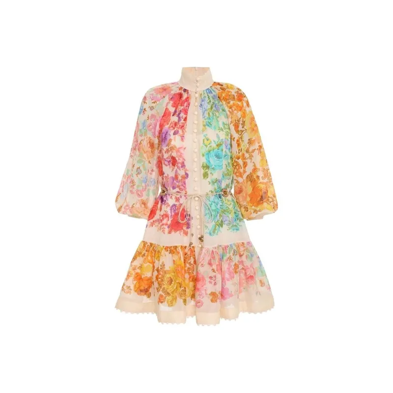 Zimmermann Raie Lantern Floral print Minidress-0
