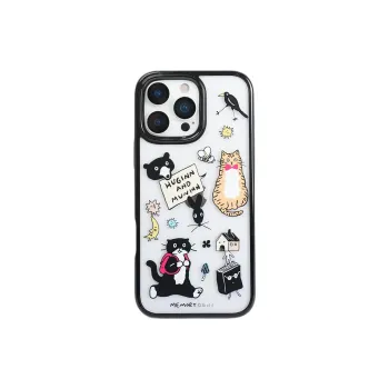 Sopi Acrylic Material Crow Kitten House Phone Cases Compatible With IPhone 16/15 Pro Max/Apple 13/14 Pro/Max