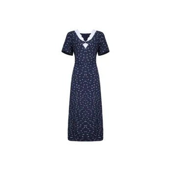 SKYA Short Sleeved Dress Women's Navy Blue