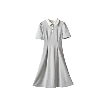 BANANA BABY Short Sleeved Dress Women's Gray