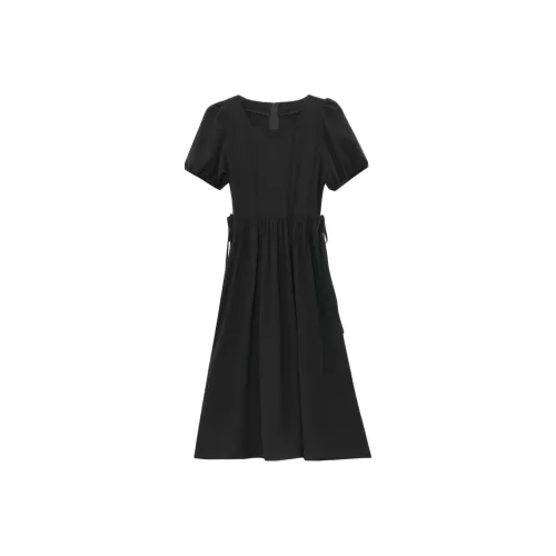 PLANE DRIFT Short Sleeved Dress Women's Black