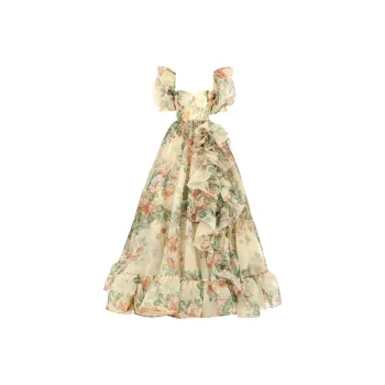Selkie Short Sleeved Dresses Women's Yellow