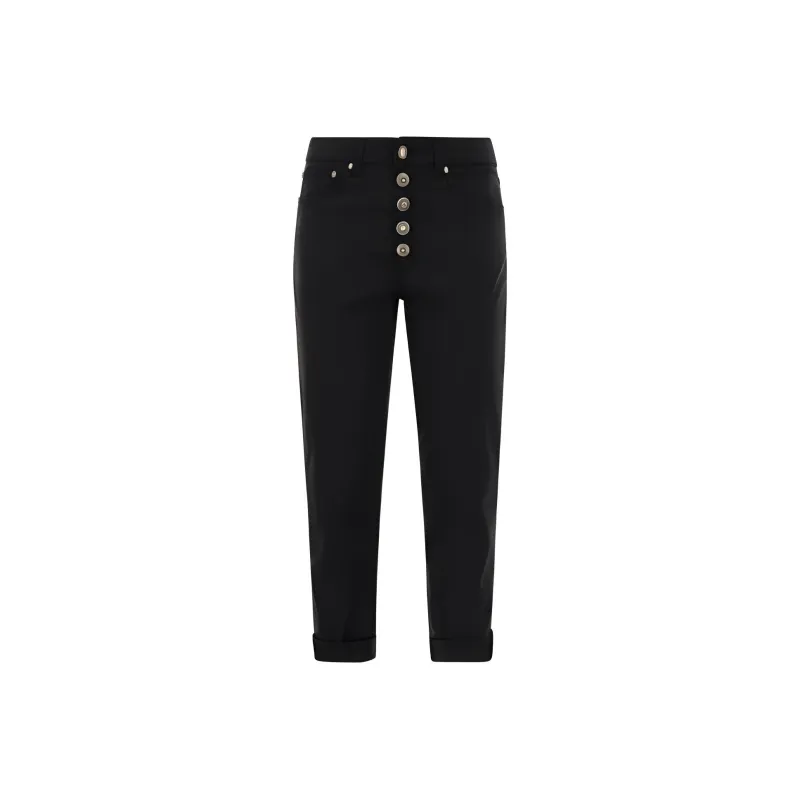 Dondup Logo Patch Cropped Jeans-0