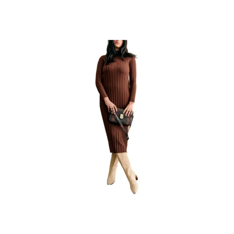 Sézane Long-Sleeved Dresses Women's Caramel-0