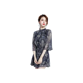 Still Quiet Jumpsuit Women's Navy Blue/Multicolor