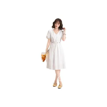 FAWENXIANGZI Short Sleeved Dress Women's