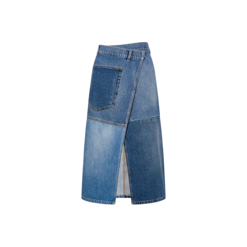 PHILOSOPHY DI LORENZO SERAFINI Asymmetric Denim Skirt-0