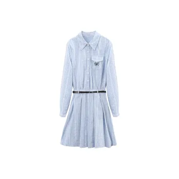 A Paradise For Awakening Long Sleeved Dresses Women's Blue