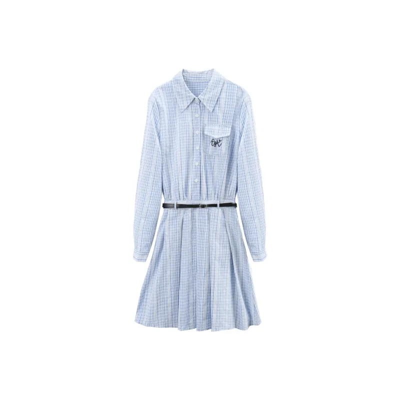 A Paradise For Awakening Long Sleeved Dress Women's Blue-0