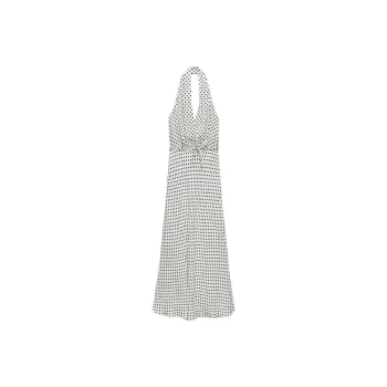 ZARA Sleeveless Dress Women's Gray White