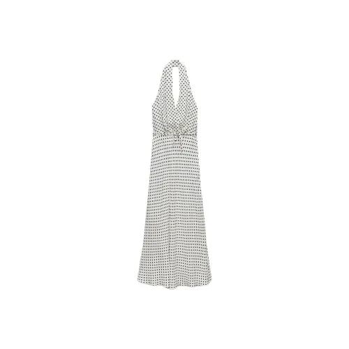 ZARA Sleeveless Dress Women's Gray White