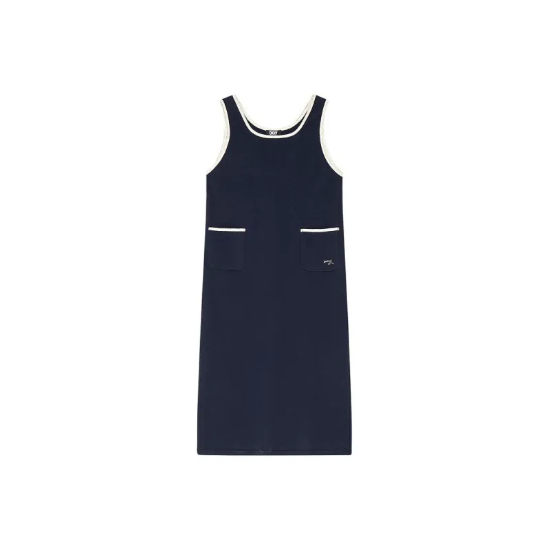 DKNY SS24 Sleeveless Dress Women's Dark Blue-0