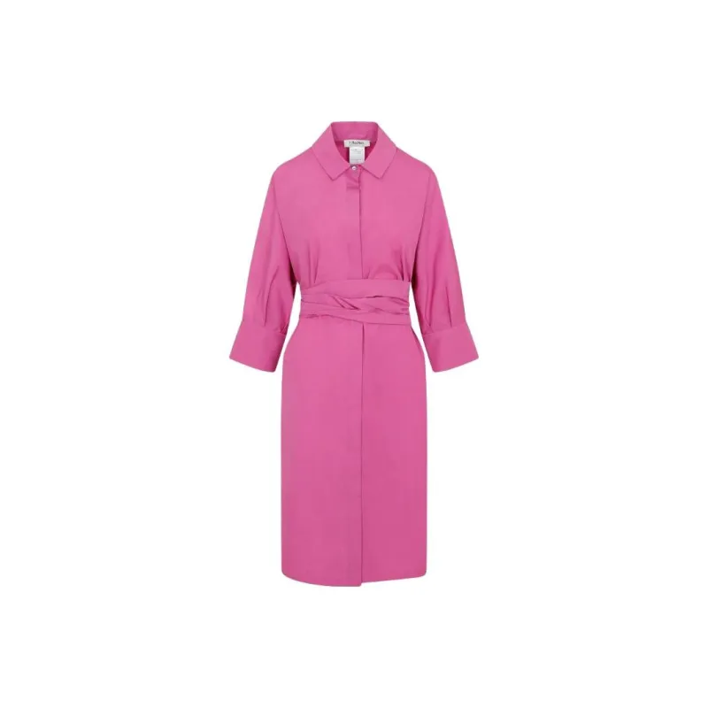 'S MAX MARA SS23 Long Sleeved Dress Women's Rose Red-0