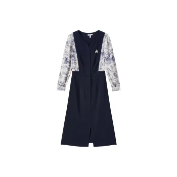 FINITY Long Sleeved Dresses Women's Navy Blue