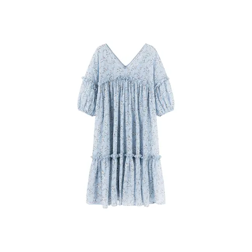 CARIEDO Long-Sleeved Dresses Women's White Magnolia