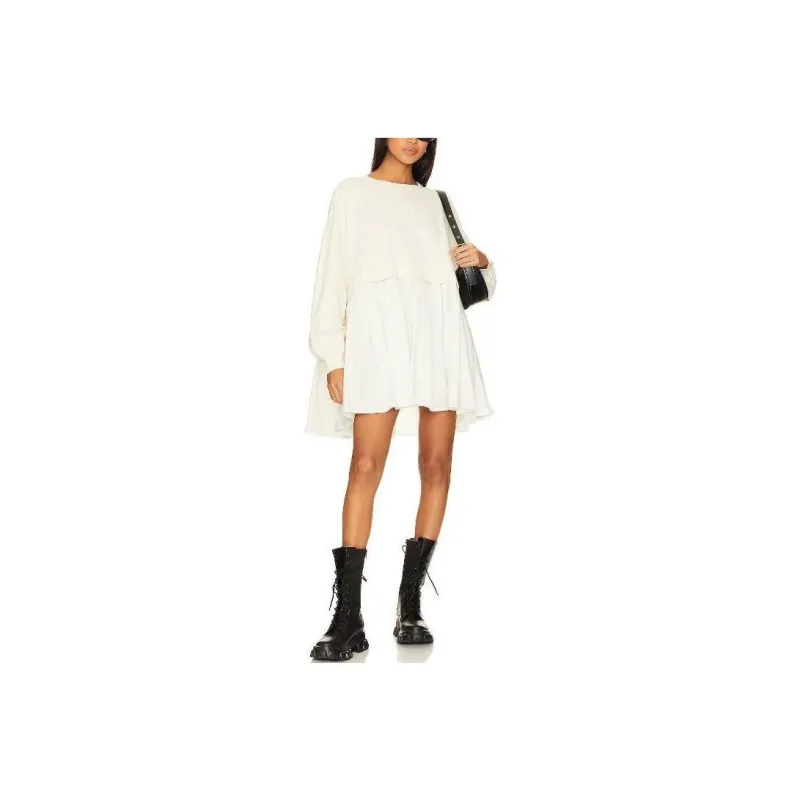 FREE PEOPLE Long-Sleeved Dresses Women's White-0