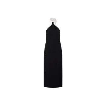 Valentino Open Back Sleeveless Midi Dress