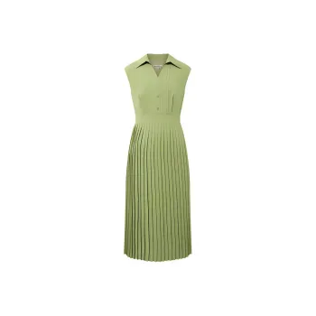 BBLLUUEE Sleeveless Dress Women's Spruce Willow Green