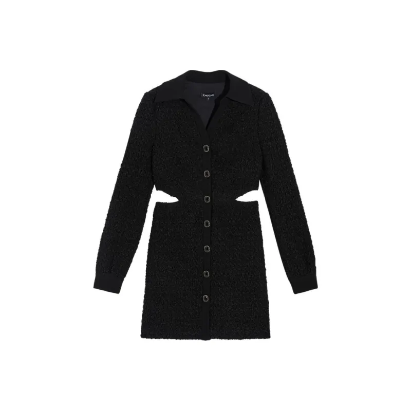 Bebe Long Sleeved Dresses Women's Black-0