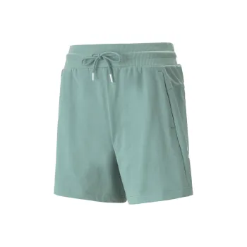 PUMA POWER COLORBLOCK SUMMER HIGH-WAIST Casual Shorts Women's Green