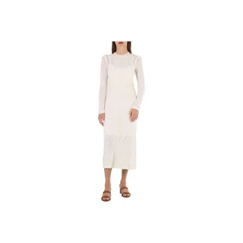 Chloe Long-Sleeved Dresses Women's White