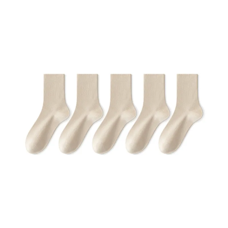 LUOLIAN Mid Calf Socks Women's 5 Pack-11