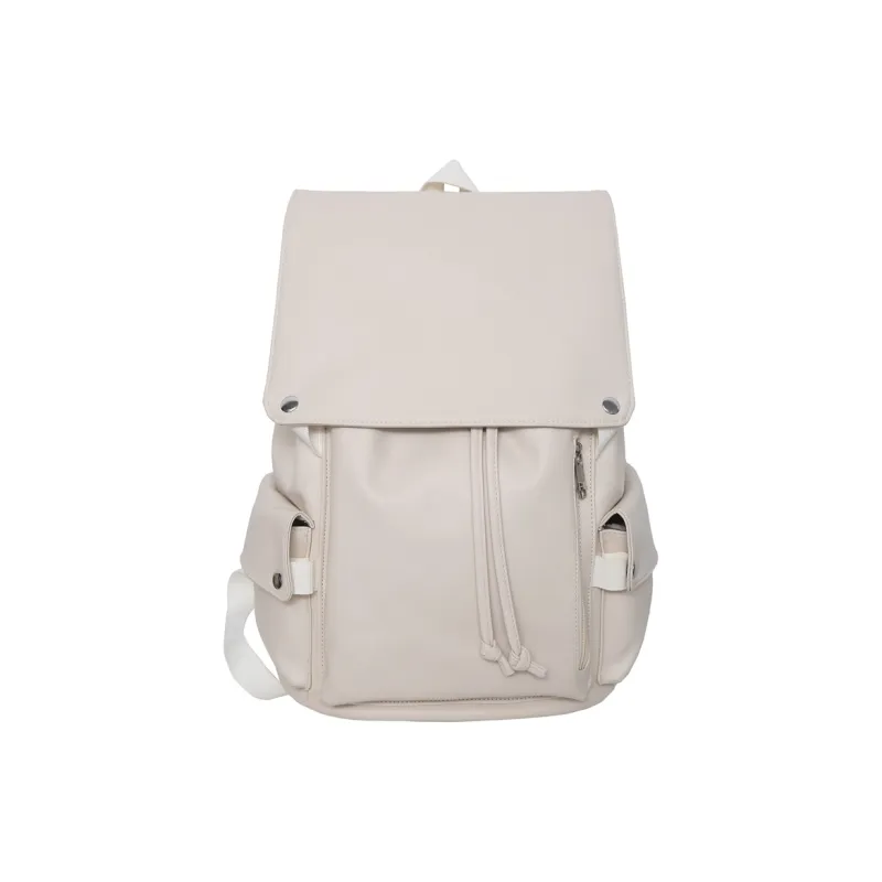 Yalu PU Backpack Unisex White/Gray/Black/Khaki-7