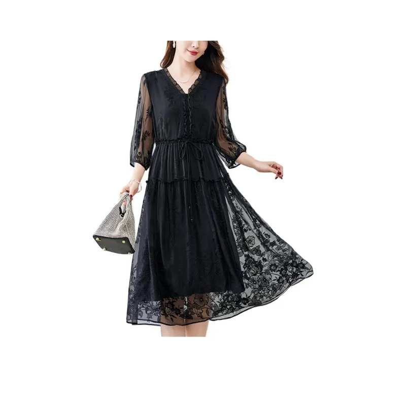 Ink Beauty Long Sleeved Dresses Women's-3