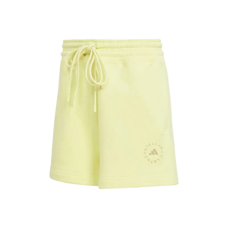 Adidas TRUECASUALS TERRY SHORT Casual Shorts Women's Pink Yellow-0