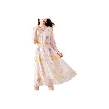 To The West Short Sleeved Dresses Women's Orange