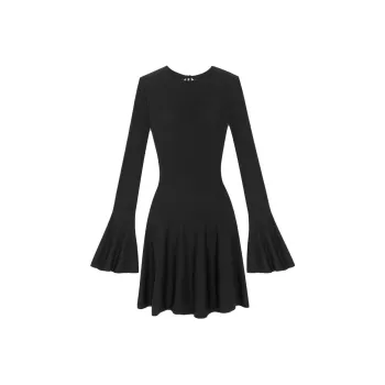 SAINT LAURENT Open back Flared Minidress