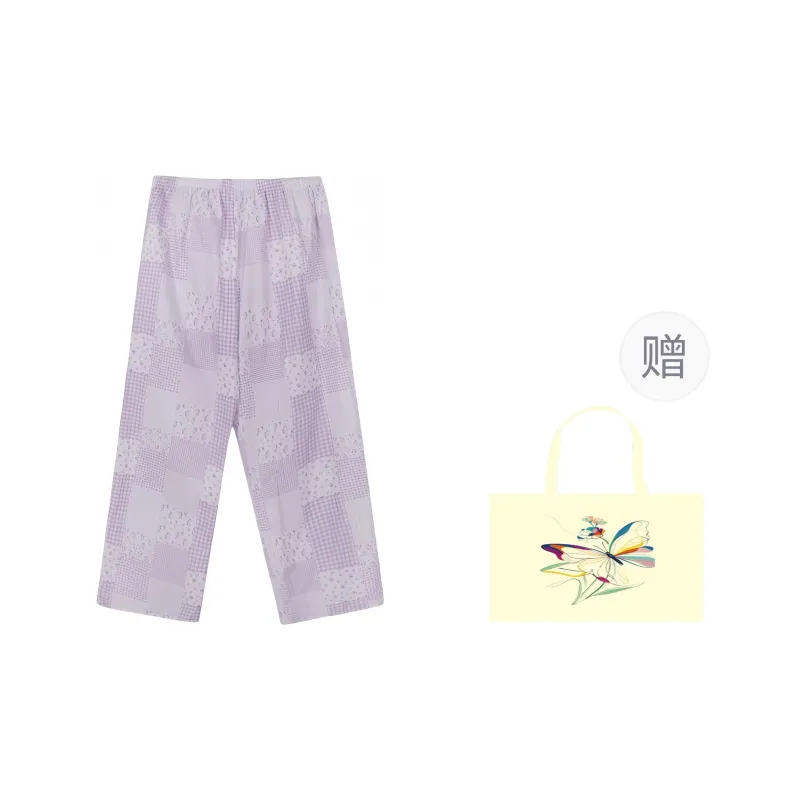 Mu Qingqing Casual Pants Women's Purple-0