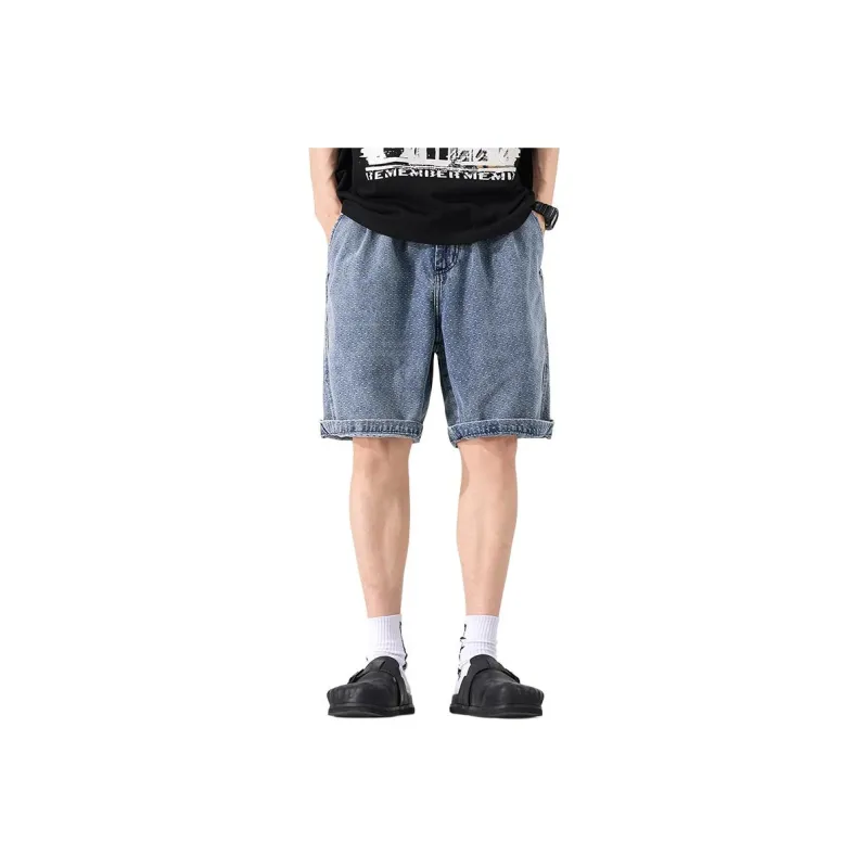 Izzue Denim Shorts Unisex Light Blue-0
