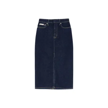 CALVIN KLEIN Denim Long Skirts Women's Blue