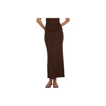 BEC+BRIDGE DELFINA SEQUIN TUBE SKIRT Knit Long Skirt Women's CHOCOLATE/Chocolate