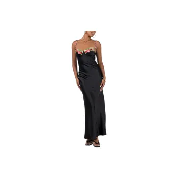 PRINCESS POLLY KENZIE MAXI DRESS Slip Dresses Women's Black